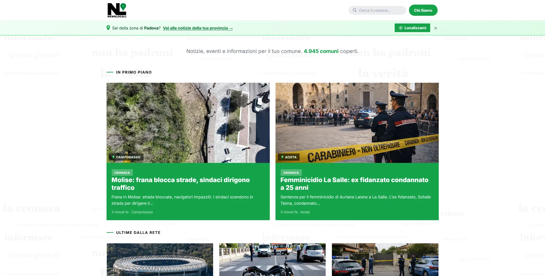 Screenshot di NewsLocali
